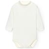 BABIDU Body Neonato Dolcevita a Maniche Lunghe 100% Cotone, Body Neonato Morbido Tessuto Traspirante ipoallergenico per Pelli sensibili, Vestiti Unisex per Battesimo Neonato e Bambina