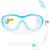 Cressi Samoa & Mexico - Combo Set Maschera Samoa + Snorkel Mexico Immersioni e Snorkeling, Trasparente/Acquamarina, Taglia unica, Unisex Adulto