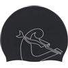 CRESSI Eddie Swim Cap 1X Adulto - Cuffia Adulto per il Nuoto, Nero/Bianco, Taglia Unica