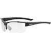 Uvex sportstyle 612 VL, occhiali sportivi unisex, fotocromatico, comfort senza pressione e tenuta perfetta, black matt/smoke, one size