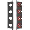 Berkley Twist Lock Utility 4 Rod Rack 4 Rod Rack Storage Rack Storage Rack Gestione Aste, Unisex, Nero/Rosso