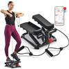 Sunny Health & Fitness Mini Stepper Smart con Fasce e Altezza Regolabile