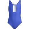adidas Bambine e Ragazze 3-Stripes Swimsuit Kids Swimwear, Semi Lucid Blue/White, 14-15 Years