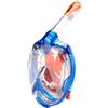 Seac Magica, Maschera Snorkeling Full Face Integrale Anti Appannamento con Morbido Facciale in 4 Taglie, Valvola di Spurgo e Snorkel Dry Top, blu/arancione, L/XL