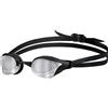 ARENA Cobra Core Swipe Mirror Occhialini Nuoto da Gara Unisex Adulto, Occhialini Piscina con Lenti a Specchio Curve, Anti-Appannamento, Protezione UV, 5 Ponti Nasali Intercambiabili