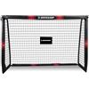 Dunlop Porta da calcio - 240 x 160 x 85 cm - Metallo - Accessori per allenamento calcio per tutte le età - Montaggio facile - Nero/Rosso