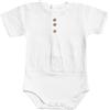 BABIDU Body per neonato a maniche corte in 100% cotone, body neonato in morbido tessuto di bambula, traspirante e ipoallergenico per pelli sensibili, chiusura a bottoni, abbigliamento unisex per