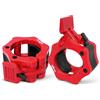 Yes4All 2 Inch Barbell Clamps Pair, Pro Lockjaw Collar Set for Olympic Bar, Quick Release Weight Plate Locks Dumbbell Clips for Weightlifting Training Exercise, and Strength Training (Red)