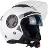 One by Camamoto | Casco Alfa 2.0 Jet/Demi-Jet per Moto e Scooter, Bianco Lucido, Doppia Visiera, Omologato ECE R22-06, Taglia M (57-58 cm)