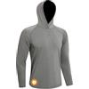 MEETWEE Maglietta Uomo Maniche Lunghe Cappuccio UPF 50+ Protezione Solare Camicia UV Estate Asciugatura Rapida Traspirante Leggera per Pesca Trekking Mare Spiaggia