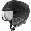 uvex instinct visor, casco da sci robusto unisex, con visiera, regolazione individuale delle dimensioni, black matt, 60-62 cm