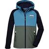 killtec Bambini e ragazzi Giacca softshell/giacca da esterno con cappuccio KOS 137 BYS SFTSHLL JCKT, azur, 164, 42999-000