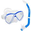 Aqualung Aqua Lung Cub Combo SN, Set mascheree Snorkel Unisex-Adult, Trasparente, One Size, Trasparente e blu