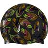 arena Print 2 Cuffia da nuoto unisex in silicone, per adulti, allenamento e corsa, 100% silicone, senza pieghe e foglie che cadono