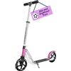 HUDORA BigWheel Pure - Monopattino in Alluminio Resistente Con Cavalletto, Pieghevole e Regolabile in Altezza - Per Ragazzi e Adulti, Carico Fino a 100kg