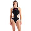 ARENA One Big Logo Costume da Bagno Intero da Donna, Costume da Bagno ad Asciugatura Rapida, Costume Sportivo in Tessuto MaxLife Eco con Massima Resistenza al Cloro e Protezione UV UPF 50+