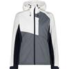 CMP - Giacca da donna con cappuccio fisso in softshell melange, B. Blue-Bianco, 42