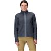 Marmot Donna Wm's Drop Line Jacket, Calda giacca in pile, zip integrale, traspirante e resistente al vento, impacchettabile, ottimo per escursionismo e sci, Steel Onyx Heather, XL