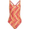 adidas Femme Football-Inspired V-Back Graphic Swimsuit, Lucid Red, 38