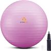 primasole Palla per esercizi per equilibrio, stabilità, fitness, allenamento, yoga, pilate a casa, ufficio e palestra, con pompa di gonfiaggio, palla per equilibrio per donne e uomini (55,1 cm, rosa
