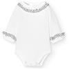 BABIDU Body Neonato Manica Lunga 100% Cotone con Colletto Prato con Pizzo, Body Neonato Realizzato in Morbido Tessuto Anallergico e Traspirante, Abbigliamento Unisex Neonato e Bambina, Prima Indossata