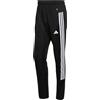 adidas Uomo Workout Essentials all-Set 3-Stripes Knit Pants, Black/White, S