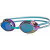 Zoggs Racer Titanium Violet Turquoise Mirrored Blue