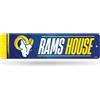 Rico Industries Targa in metallo NFL Football Los Angeles Rams 10,2 x 38,1 cm, decorazione da parete per casa, camera da letto, ufficio o sala hobby