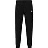 Le Coq Sportif 2423180 - LE COQ SPORTIF - ESS Pant Regular N°1 M - Pantaloni Tuta Uomo Double Face Cotone Poliestere Taglio Classico Cintura Elastica Cordoncino Esterno - Taglia S - Nero Unisex adulto