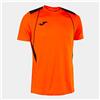 Joma Maglia a Manica Corta Uomo Championship VII Arancione Nero
