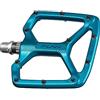 Funn Python Pedali Flat MTB, Piattaforma Larga, Asse CrMo (Turchese)