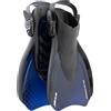 CRESSI dal 1946 - Star Fins - Pinne Compatte Regolabili con Potente Pala Ventilata e Comoda Scarpetta a Tallone Aperto ideali per Nuoto Snorkeling Viaggi - Nero/Blu Navy Traslucido - L/XL_EU 44/48