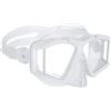 Cressi Horizon Mask Clear/White- Maschera Unisex per Immersioni e Snorkeling Dotata di 4 Vetri Temperati Separati per Una Visione Panoramica Senza Interruzioni, Trasparente/Bianco