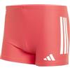 adidas Homme 3 Stripes Swim Boxers, Semi Lucid Red/White, 30