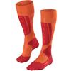FALKE SK5 Expert W Kh seta filo funzionale caldi sottili 1 paio, Calzini da sci Donna, Arancione Flash Orange 8034, 39-40