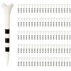Amazon Basics Tee da Golf in Plastica, 7cm, Confezione da 100, Bianco