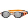 Zoggs Phoenix Goggles da Nuoto, Unisex, Adulto, UV Protection, Antiappannamento, Lenti a Effetto Fumé, Nero/ Arancione/ Fumo
