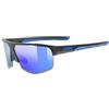 uvex axos set - occhiali sportivi per adulti - 100% protezione UVA, B, C - comfort senza pressione e tenuta perfetta - black matt/mir.blue - one size