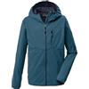 Killtec Bambini e ragazzi Giacca softshell/giacca outdoor con cappuccio KOS 124 BYS SFTSHLL JCKT, taubenblau, 140, 44146-000