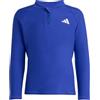 adidas Unisex - Bambini e Ragazzi Long Sleeves Zip Rashguard Kids Swimwear, Semi Lucid Blue, 5-6 Years