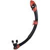 SEAC Vortex Dry Snorkel con Boccaglio in Silicone di Alta Qualità, Base Pieghevole, Dry Top e Valvola di Scarico Unisex Adulto Nero/Rosso Standard