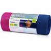 Gaiam Grippy Yoga Mat Towels, Blue/Fuchsia