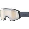 Uvex gravity FM, maschera da sci Unisex adulto, black matt/mirror platin, one size