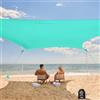 WEKAPO Tenda da spiaggia - Baldacchino da spiaggia da 30 x 3 m, con 4 pali allungati, grandi sacchi di sabbia e pala, altezza 2,8 m, parasole da spiaggia per vacanze in famiglia e campeggio,