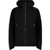 CMP - Giacca da donna 2 strati con cappuccio fisso, Nero, 52