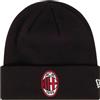 AC Milan A.C. Milan - New Era Cappello, Berretto Invernale da Uomo, Unisex, Prodotto Ufficiale, Berretto (Nero), Adulto