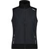 CMP - Gilet da donna con cappuccio fisso in softshell accoppiato, Antracite, 46