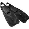 SEAC Vela OH, Pinne Corte da Snorkeling e Nuoto in Piscina con Cinghiolo Regolabile Unisex Adulto, Nero, M/L