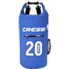 Cressi Dry Bag, Sacca/Zaino Impermeabile per attività Sportive Unisex Adulto, Blu con Zip, 20 LT