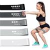 Roe Tenpo K-MART Set di 5 fasce di resistenza con 5 diversi livelli di resistenza, ideale per allenamenti in palestra a casa, yoga e pilates, include borsa per riporre oggetti (grigio ardesia)